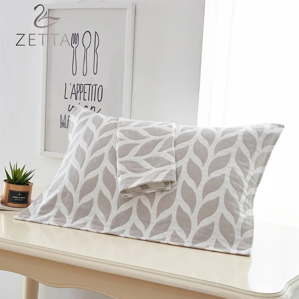 [ZETTA]A piece of cotton pillow towel cover 100% couple single gauze pillowcase | Дом и сад