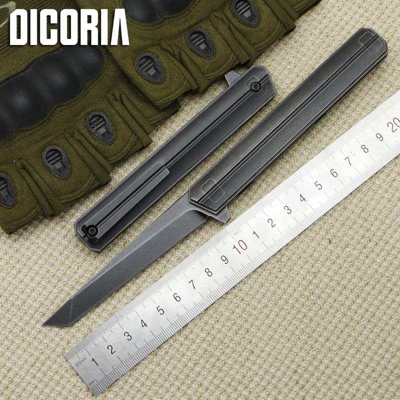 Dicoria Интендант M390 лезвие TC4 titanium Тактический шарикоподшипник Флиппер складной
