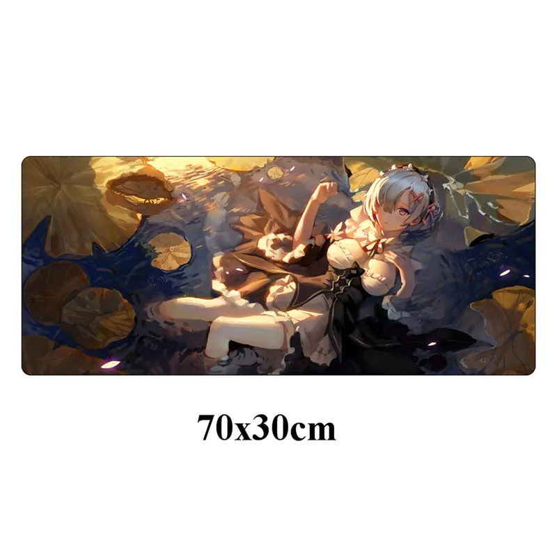 Model 1 Японский аниме Rem коврик для мыши Большой 70x30 см Otaku speed Gamer коврик для мыши фиксирующий край нескользящий для планшета ПК ноутбук Настольный коврик - Цвет: Model 1