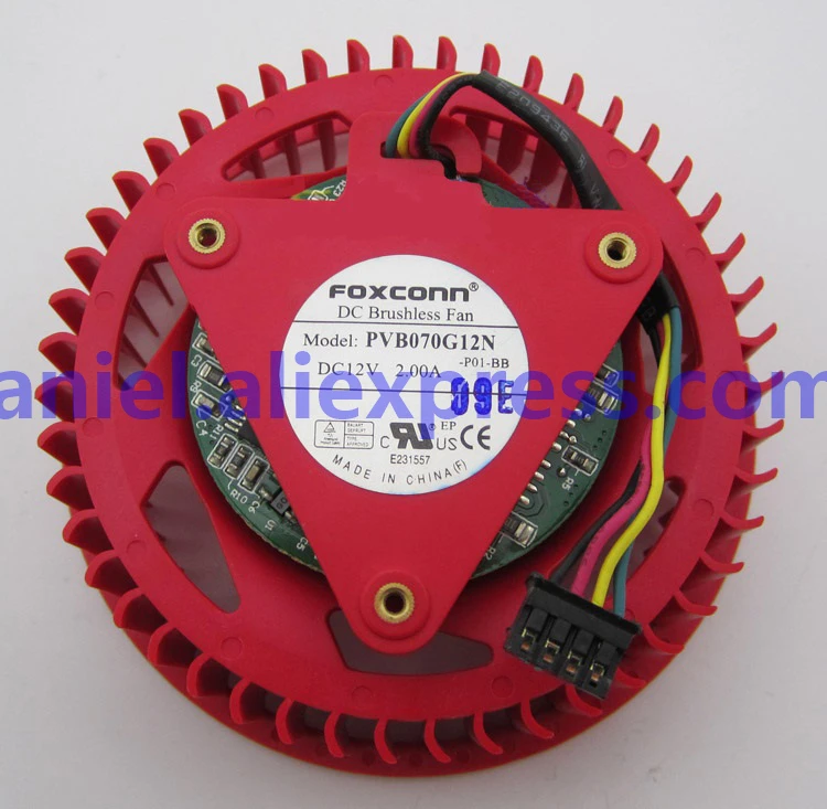 PRPKDFAN оригинальный AMD HD6970 7970 турбинный вентилятор видеокарты FOXCONN PVB070G12N 12В 2.00A |