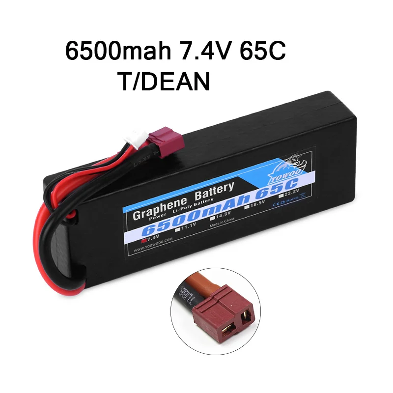 2S 6500mah 65C T HC Радиоуправляемая графеновая батарея Lipo 2S 7,4 V 3S 11,1 V 4S 14,8 5S 18,5 V 6S 22,2 V 3000mah 3300mah 4000mah 5000mah 6000mah 6500mah для радиоуправляемого автомобиля - Цвет: 2S 6500mah 65C T HC