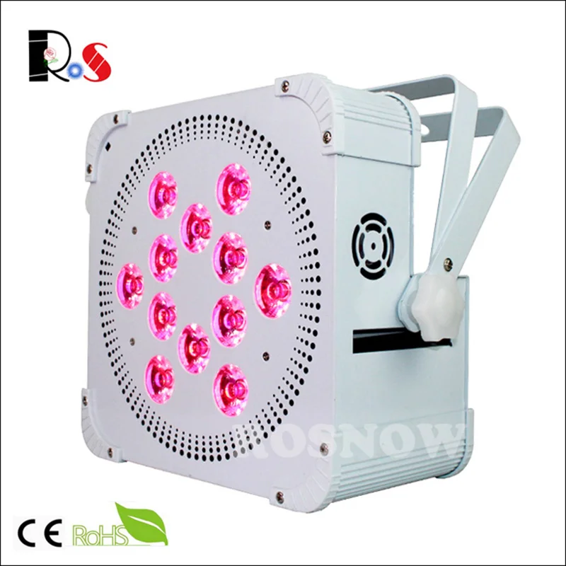 6 шт./лот перезаряжаемый литиевый аккумулятор работает плоский Quad LED Par lighting RGBWA + UV