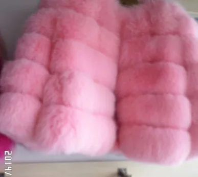 pink Linhaoshengyue Длина 60 см натуральный Лисий мех пальто с капюшоном - Цвет: pink