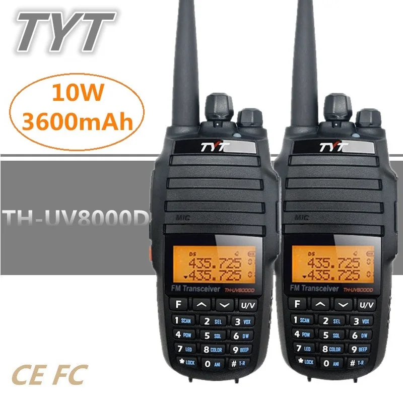 2 шт. 10 км TYT TH UV8000D монитор VHF УВЧ СВ радиостанция Comunicador Мобильный