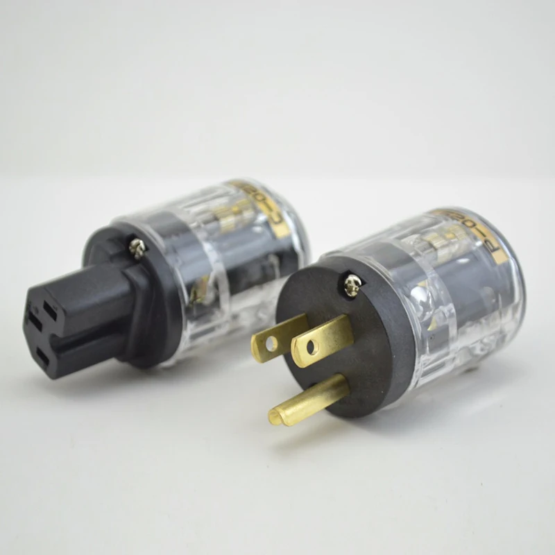 Hi-End Transparent P-029 AC Power plug+C-029 power IEC plug 1 pair | Электроника