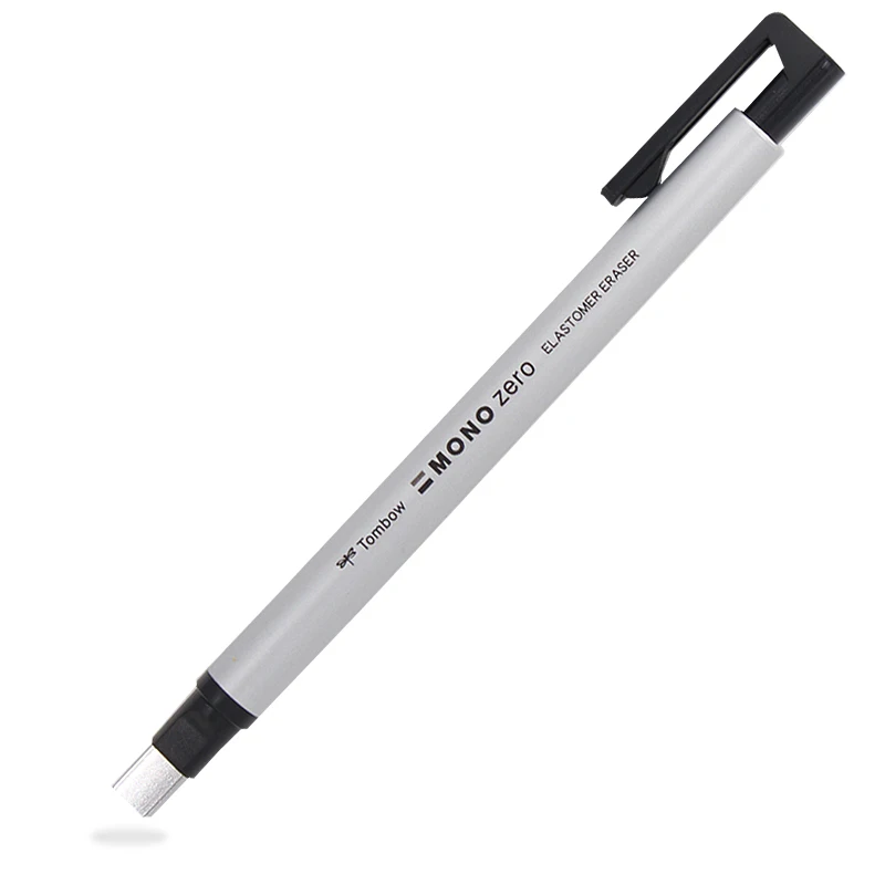 TOMBOW EH-KUR/EH-KUS стиль карандаша круглые/квадратные кончики детали изюминка ластик карандаш резиновый идеальный Revise Elastone ластик - Цвет: Silver Square Tip