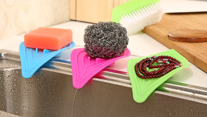 1 шт. противоскользящий кухонный Органайзер слив для очистки раковины губка