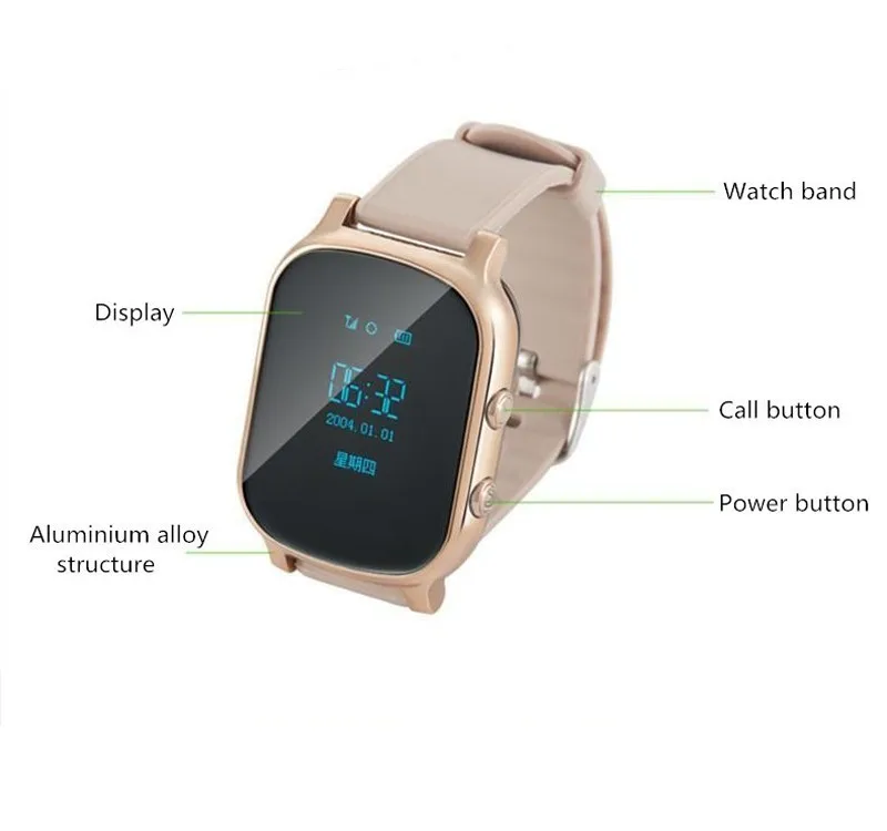 Детские Смарт-часы с GPS-трекером браслет для детей старшего возраста