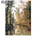 Картина для алмазной вышивки с изображением осеннего леса, квадратныхкруглых пейзажей, FC732