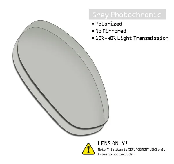 Grey Photochromic SmartVLT поляризованные Сменные линзы для солнцезащитных очков Оукли Монстр Собака-несколько вариантов - Цвет линз: Grey Photochromic