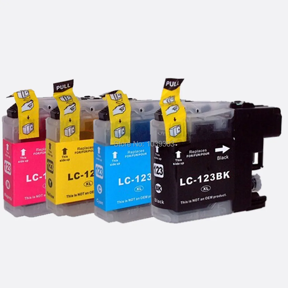 4 шт. картриджи для принтера Brother LC123 mfc J4510DW MFC J4610DW LC 123 J4410DW J4710DW чернила|ink cartridge|lc