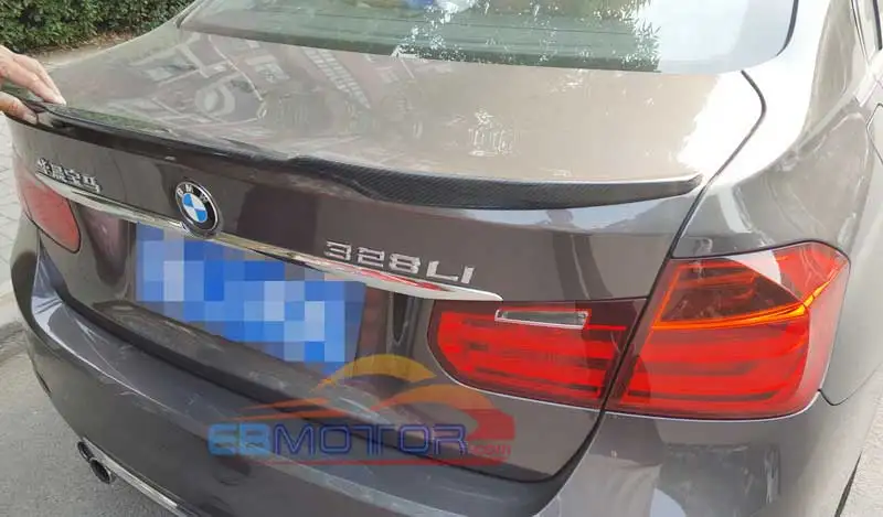 Настоящий спойлер багажника из углеродного волокна V для BMW 3 Series F30 F80 M3 4D Sedan 2012UP