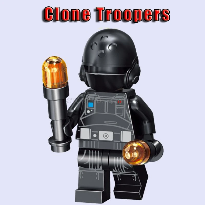 Clone Troopers Кубики на тему фильмов игрушки клонированные солдатики Звездные войны наборы солдат охраны армии Дарт Вейдер Скайуокер Рей R2D2 C3PO Блок Игрушка Звездные войны фигурка - Цвет: Clone Troopers