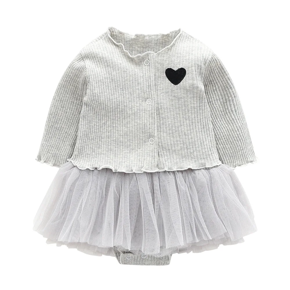 New baby clothing two-piece suit triangle sleeveless gauze jumpsuit + long-sleeved cardigan girl clothes | Детская одежда и обувь