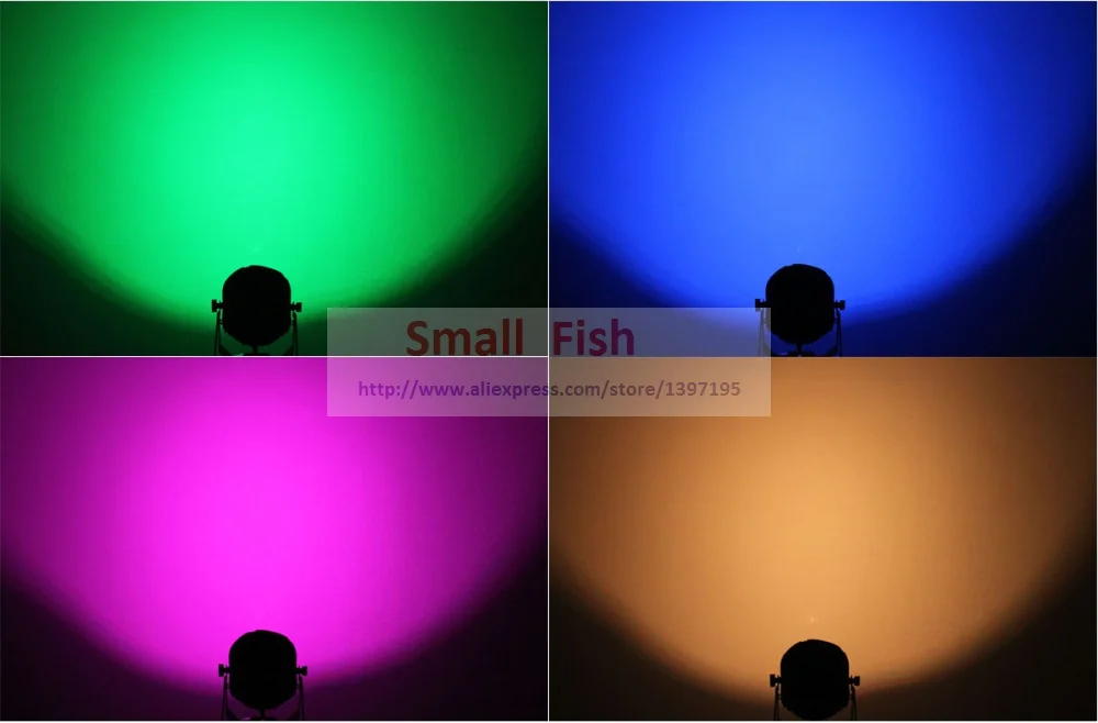 4 шт. 60 Вт RGB Par 64 COB светодиодный Светильник корпус черный свет LED PAR Can с DJ