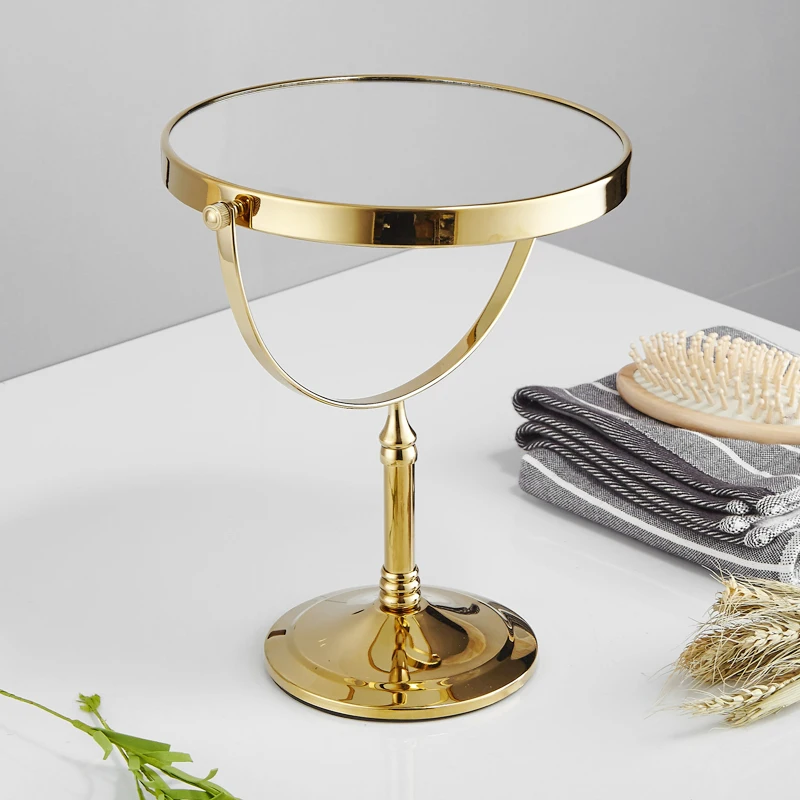 Зеркало для макияжа из нержавеющей стали двустороннее косметическое зеркало