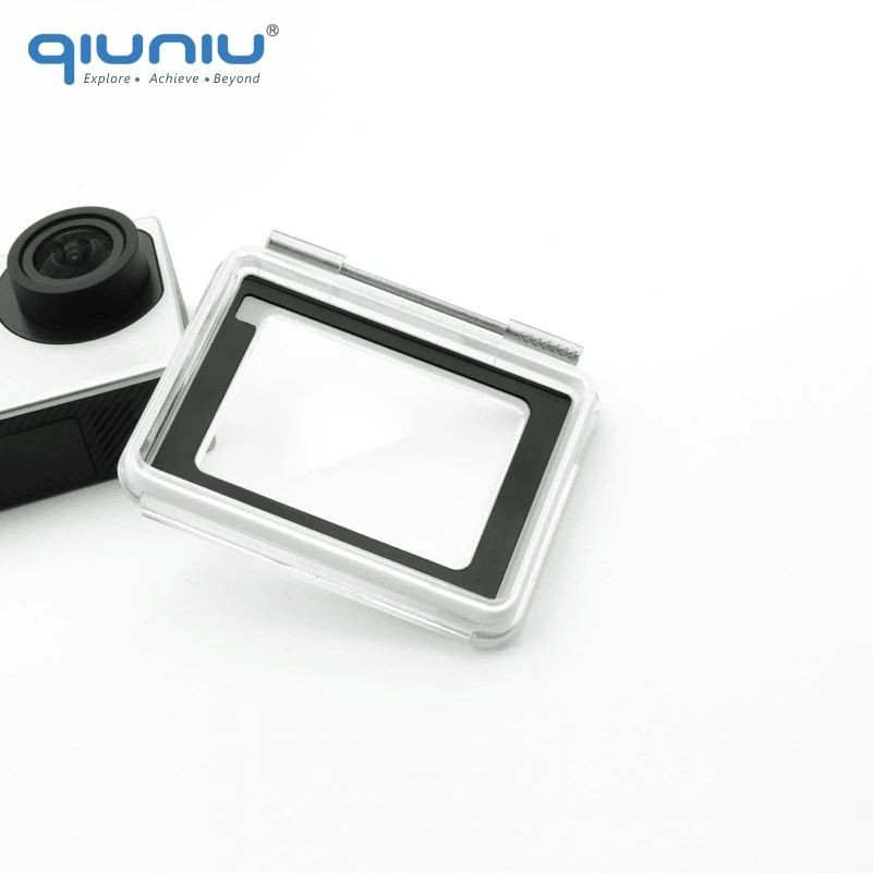 QIUNIU для GoPro аксессуары прозрачный водонепроницаемый Сенсорный Экран задний Чехол Крышка Замена для GoPro Hero 4 Корпус чехол