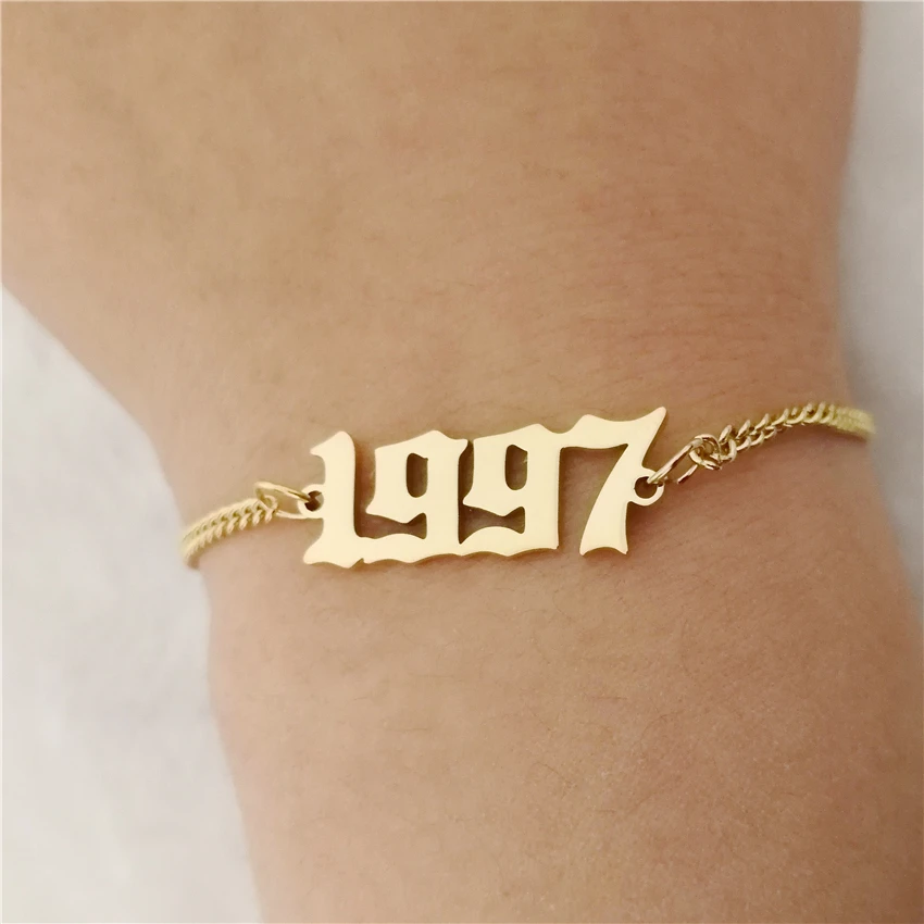 Старый английский номер браслеты для женщин 1991 1992 1993 1994 1995 1996 1997 1998 1999