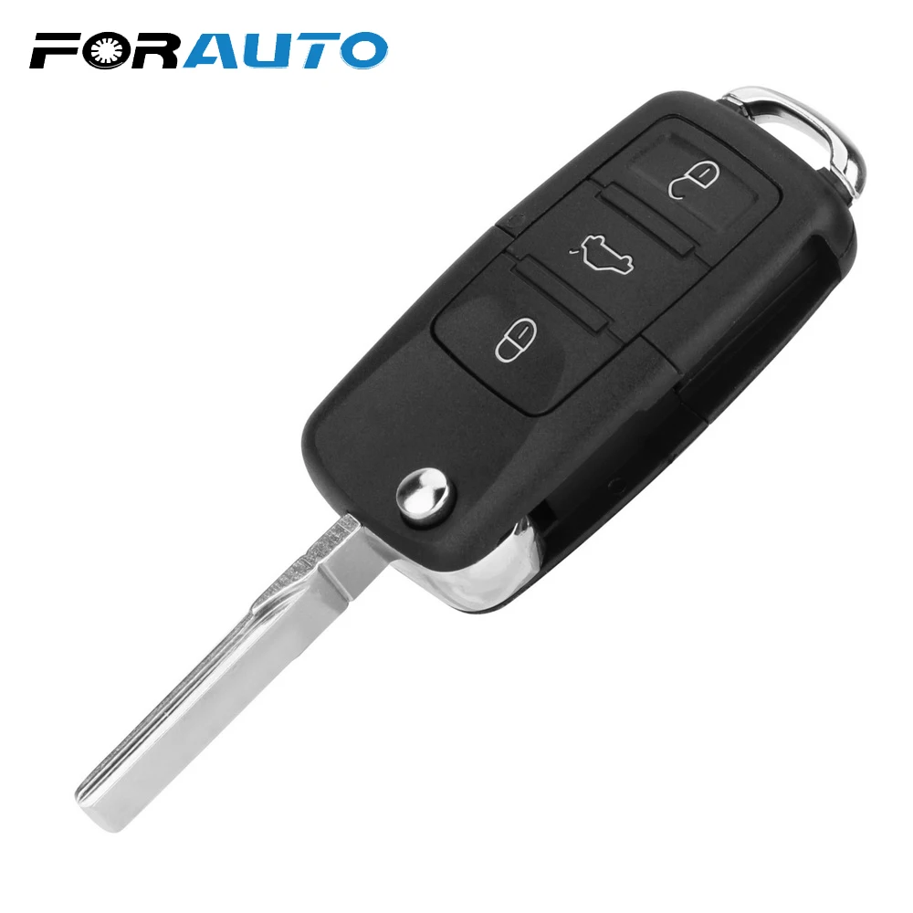 

Корпус для автомобильного откидного ключа FORAUTO, с дистанционным управлением, с 3 кнопками, для WV Golf Touran Tiguan B5, Сменный Чехол для тюнинга автомобилей
