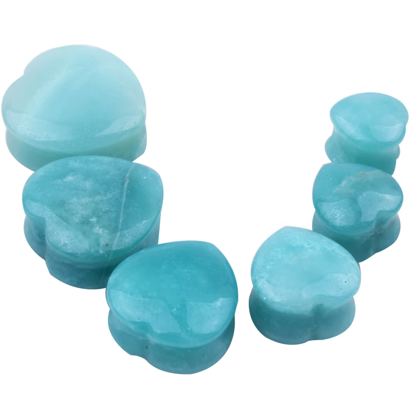 Новый продукт модные беруши из амазонита 6 мм-25 мм органическое натуральное