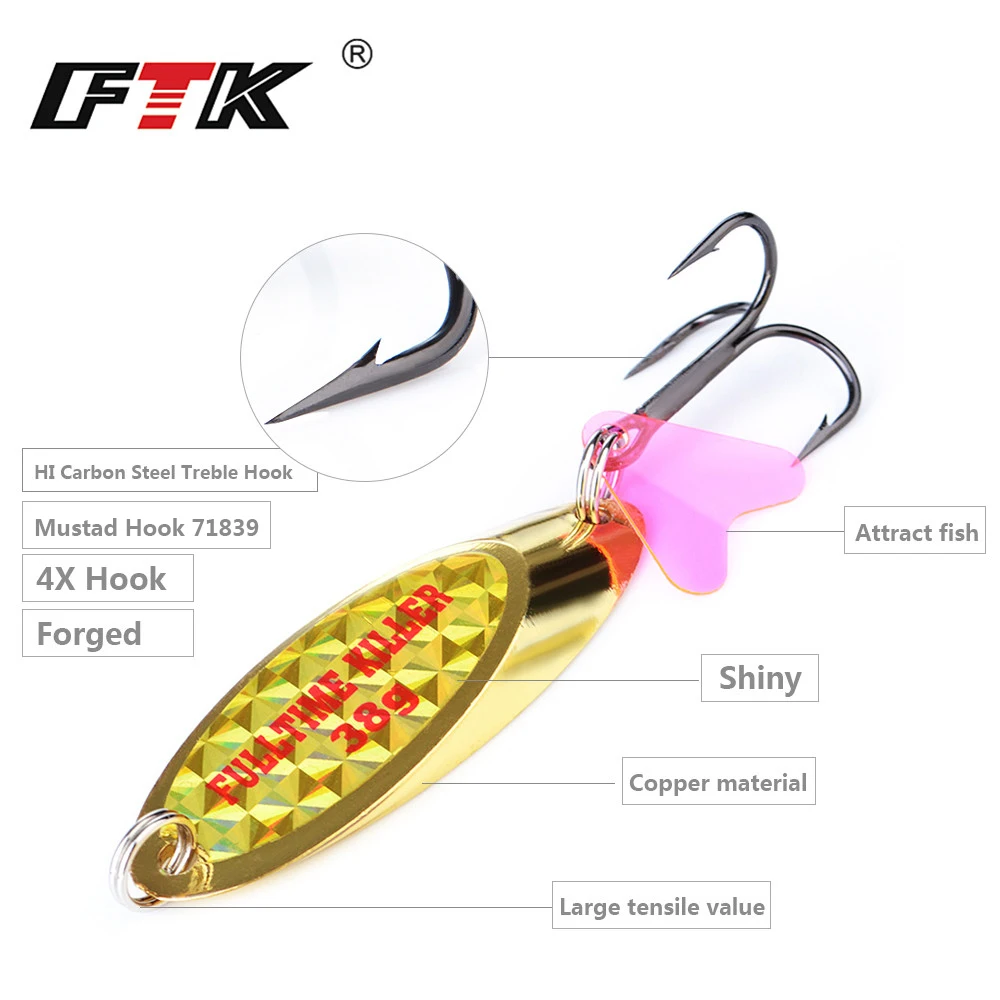 Приманка рыболовная в виде ложки с красным хвостом 18/21/28/32/38/42 г|spoon fishing lure|spoon