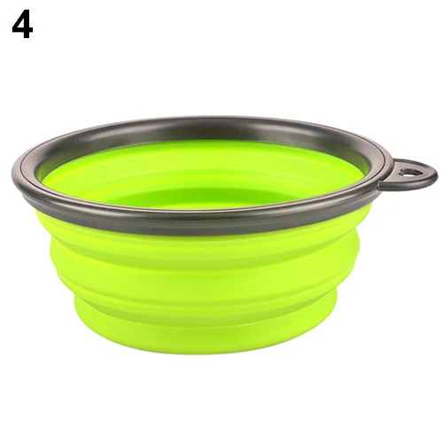 Портативная силиконовая дорожная Складная миска для собаки питомца кота подача