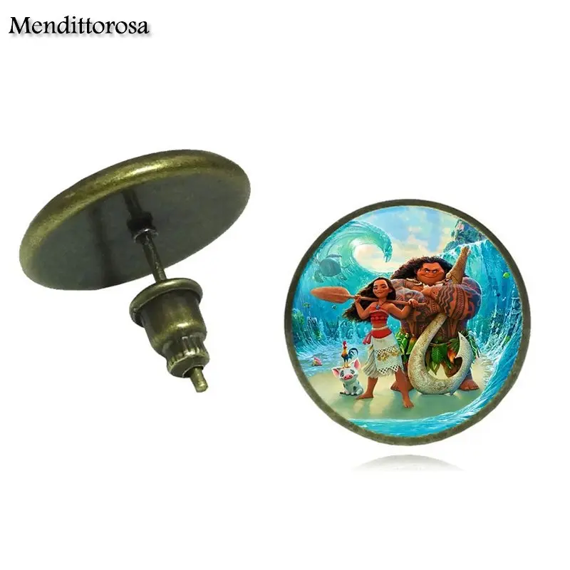 Модные женские серьги гвоздики Mendittorosa из фильма Моана с