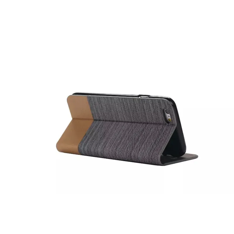 For Apple Iphone 6/6S (4.7) Linen Cowboy Gyrosigmaflip stand case anti-knock automatic pull-thin minimalist style Case |