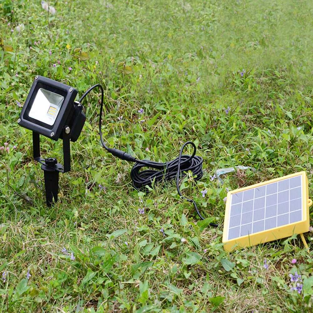 Водонепроницаемый 10 Вт Солнечный открытый светодиодный прожектор Портативный