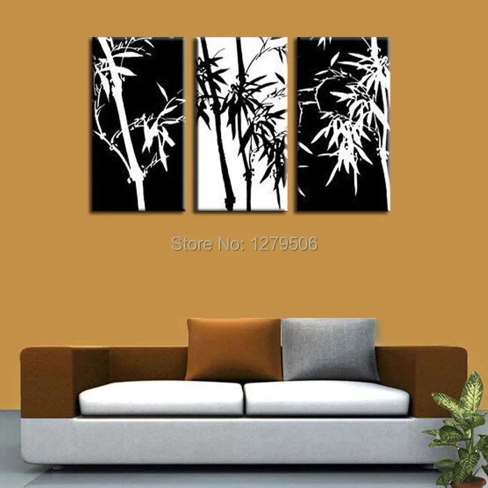 

Hand Painted Abstract Art Oil Paintings On Canvas Picture Bamboo For Living Room Wall Decor Paintings