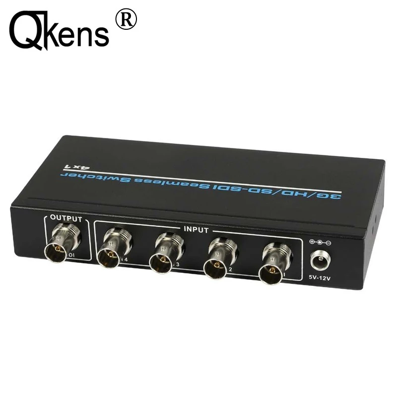 BNC SDI 4x1 переключатель 4 в 1 выход 3G HD SD бесшовный коммутатор Масштабирование 1080P