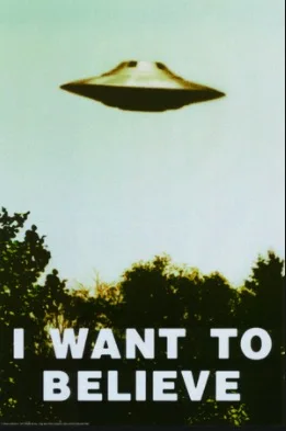 Стандартный Винтажный Классический постер с надписью I Want To Believe для ТВ шоу