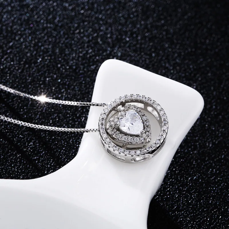 Высокое качество ручной сердце кристалл Для женщин Цепочки и ожерелья Свадебные