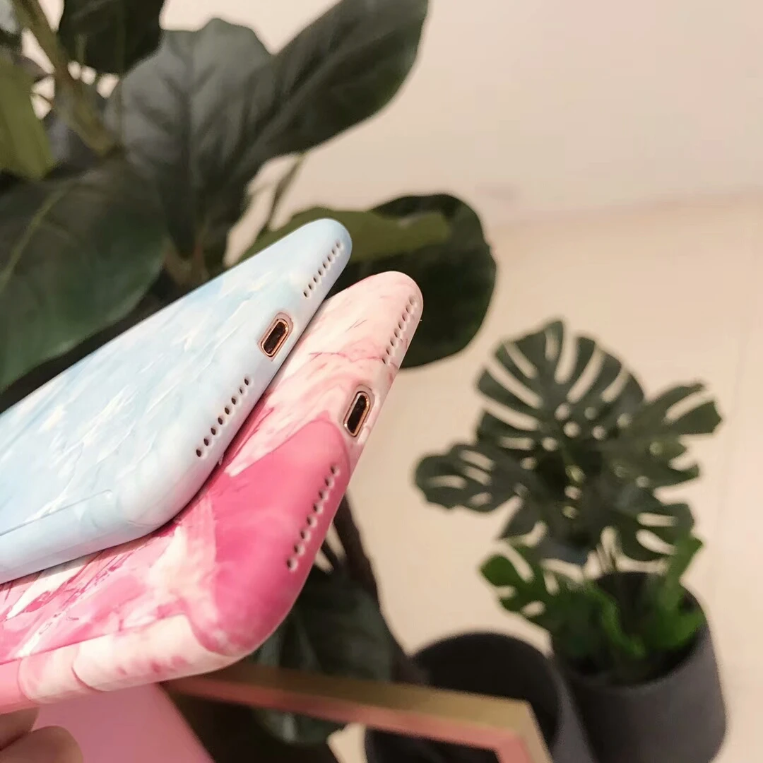 Fashion Marble Stone Painted Hard Case Cover For iPhone X 6 6S 7 8 Plus 5 5S SE 360 Degree Full Body Protect Plastic Anti-knock |