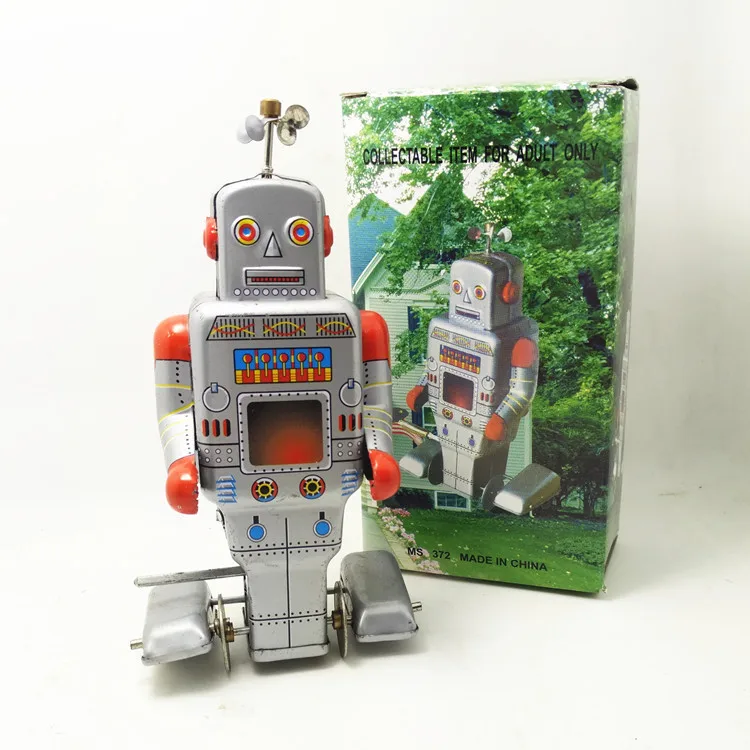 Оловянные игрушки в античном стиле роботы заводные для детей домашний декор