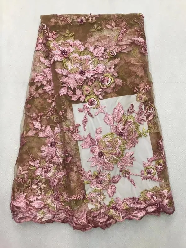 Французский Чистая Кружево Ткань Африканский ажурные Дизайн Вышивка с Камни для