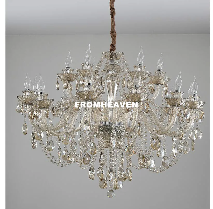 Современный Коньяк K9 Хрустальная люстра Lustre Хрустальные люстры E14 светодиодные De
