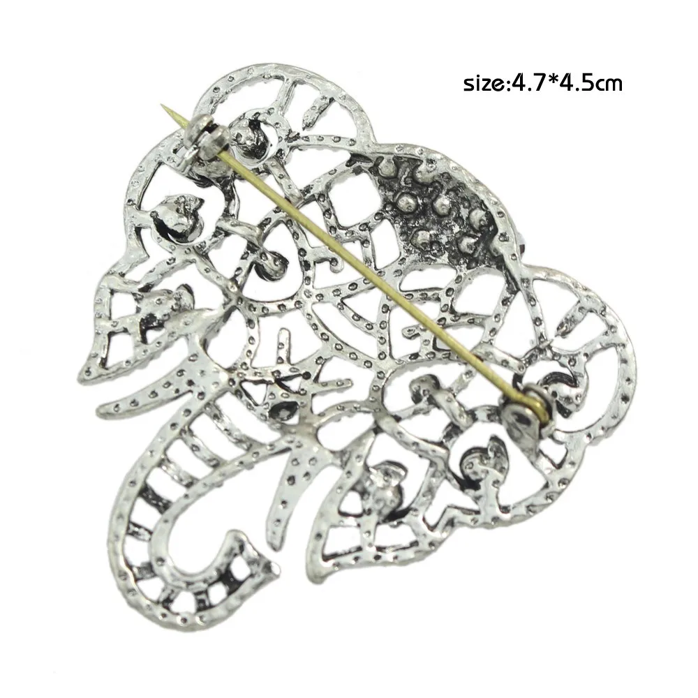 Винтажные Броши унисекс со стразами и кристаллами слона 2017 свадебные ювелирные