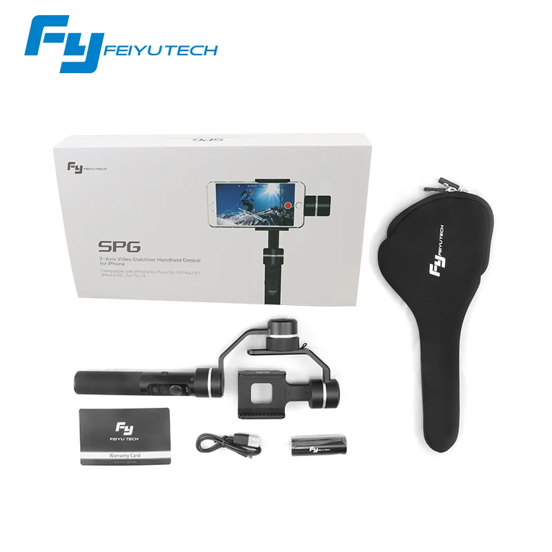 Стабилизатор для смартфона FeiyuTech SPG 3 осевой Ручной iPhone 7 6 Plus экшн Камера Gopro VS Zhiyun