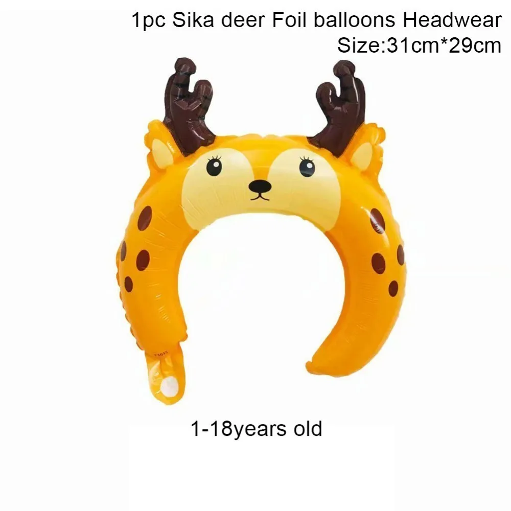 Head wear 2 Джунгли день рождения фон Джунгли животных украшения для вечеринки в стиле сафари Дети День рождения подвесной баннер первый день рождения Декор - Цвет: Head wear 2