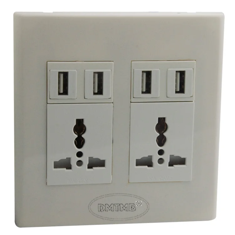 

120 X 120mm 2 Gang face plate 2 X AC Power, 4 X USB Support customer design