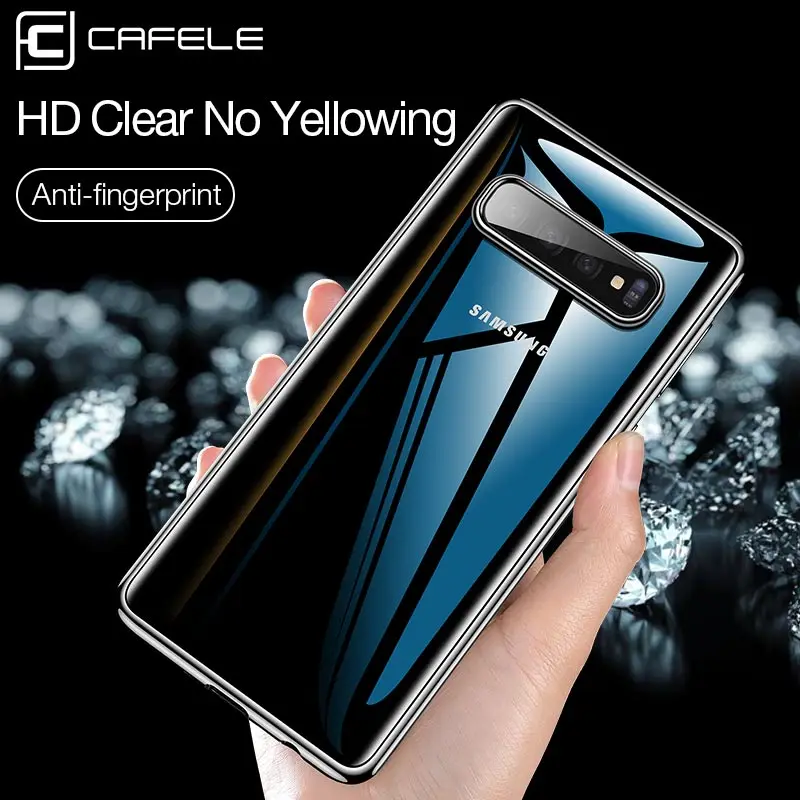 Прозрачный чехол Cafele с покрытием для samsung Galaxy S10 Plus мягкий ТПУ Тонкий силиконовый