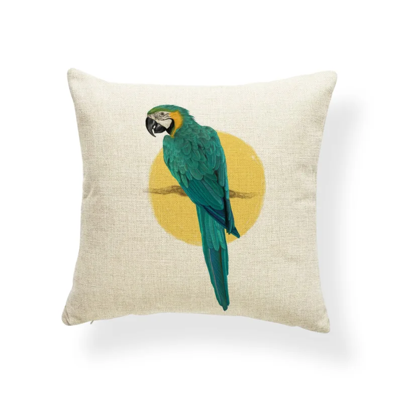 Наволочки для подушек Goldfinch Macaw Toucan голубой Джей искусственный в скандинавском