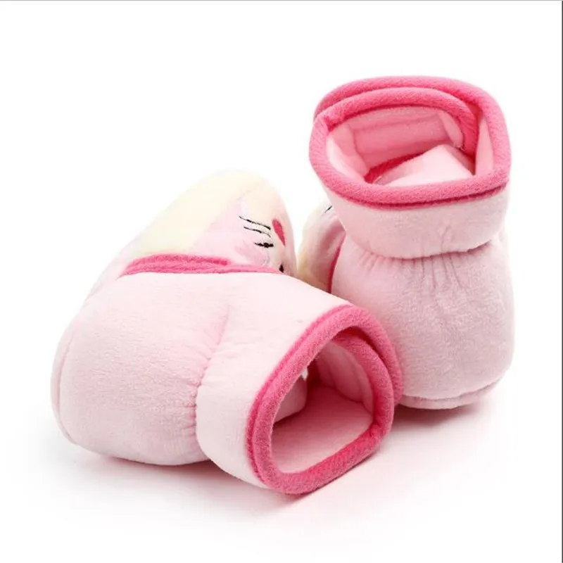 Милые Мультяшные детские ботинки зимняя детская обувь Мягкая женская теплая для