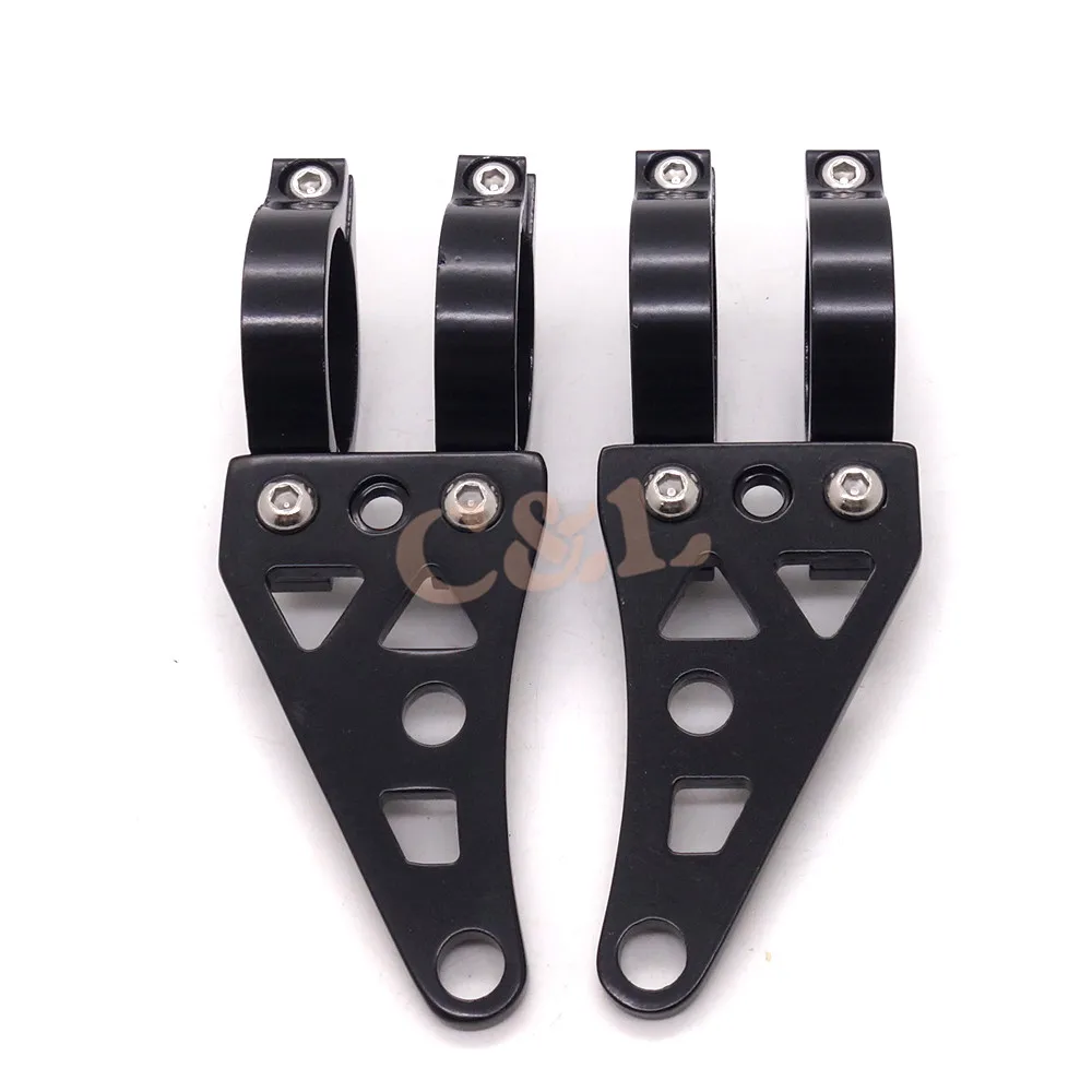 Черный 39 мм алюминиевый кронштейн для фары вилка поворотный сигнал зажимы Кафе