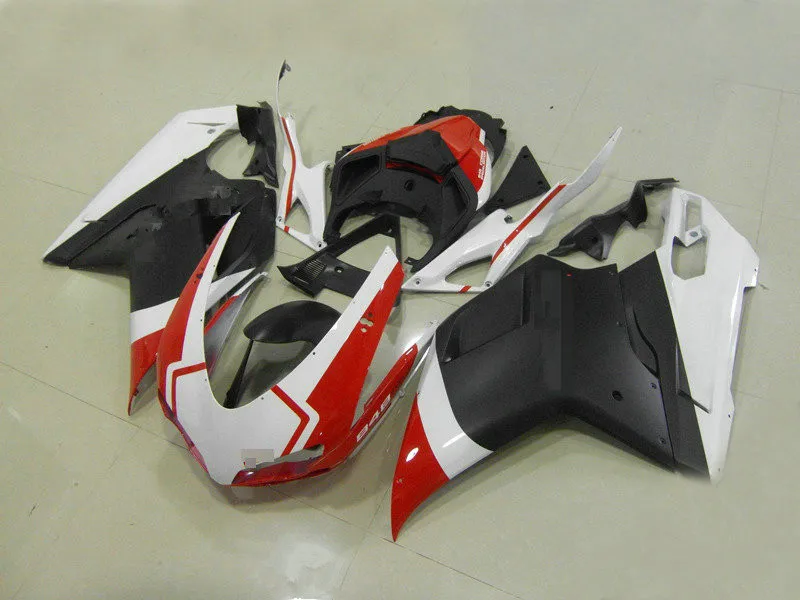 Комплект обтекателей для DUCATI 848 1098 07 08 09 10 11 12 ducati 1198 2007 2008 2011 набор красного белого