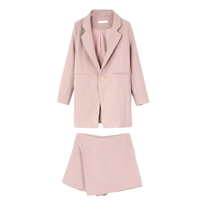 

2 sets of 2019 spring new small suit ladies suit loose OL professional women's autumn high quality fashion women's clothing coat