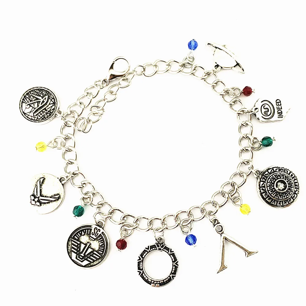 

HBSWUI Stargate Charm Bracelet Classic Anime TV Movie High Quality Fashion Metal Jewelry Cosplay Gifts for Woman Girl Men