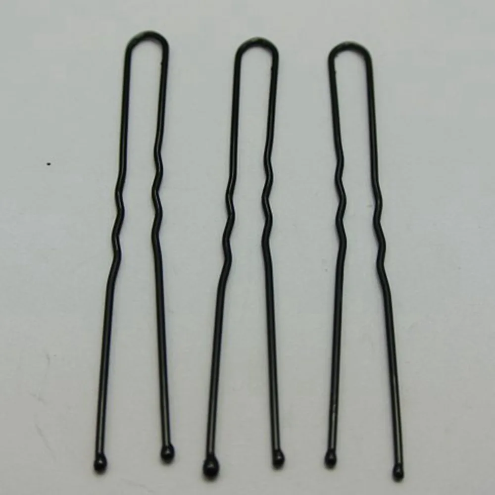 100 Black Wavy U Comb Bobby Pins Grips Hair Barrette Clip 60mm | Украшения и аксессуары
