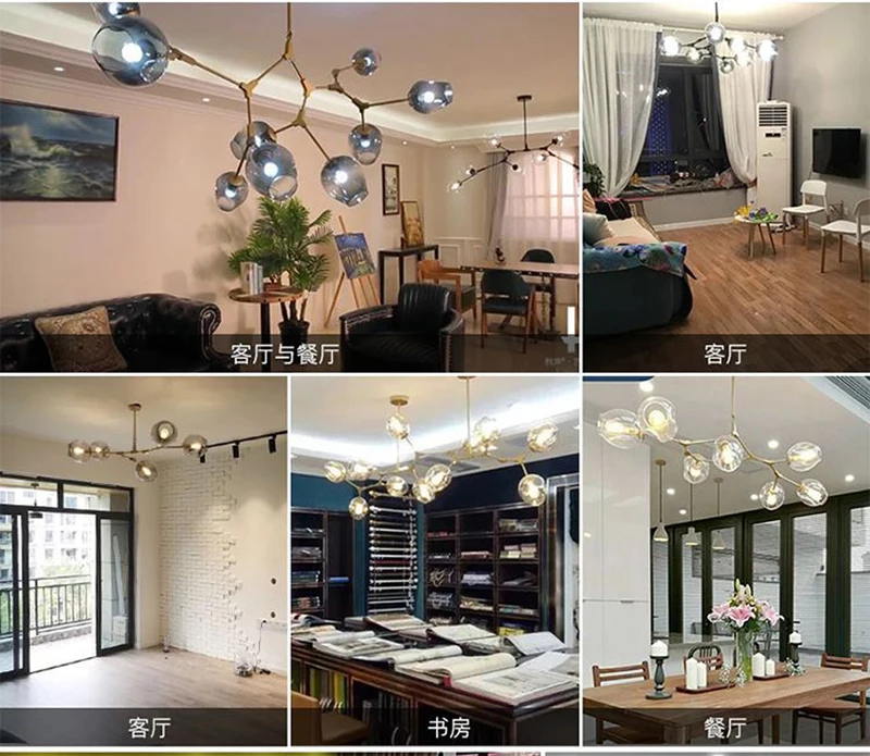 

Leadleds Modern Nordic LED Pendant Light Fixture Restaurant Cafe Bedroom Chandelier 220V 3000k Lamps Indoor Decorative Lighting